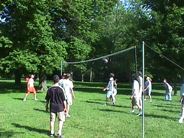 playing v-ball